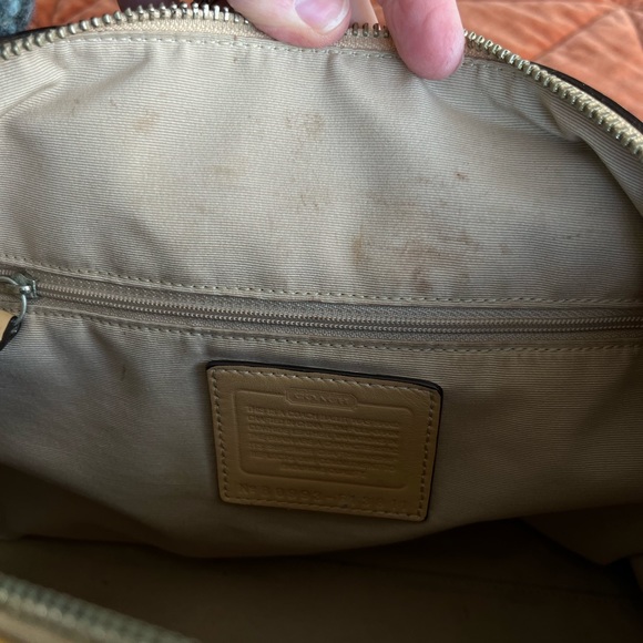 Vintage Coach Satchel Bag Naked Natural Leather - Picture 4 of 14